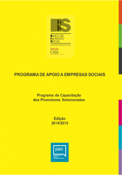 Arranque do Programa de Apoio a Empresas Sociais